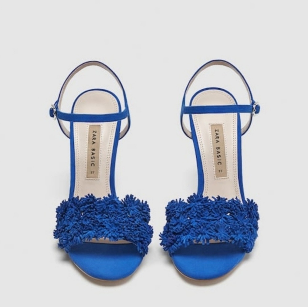 Zara floral heels